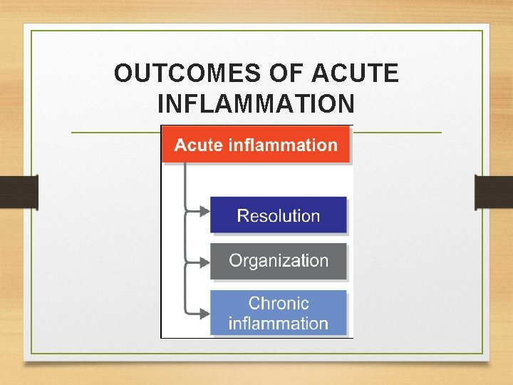 OUTCOMES OF ACUTE INFLAMMATION 