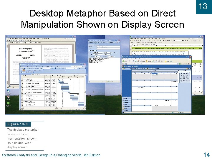 Desktop Metaphor Based on Direct Manipulation Shown on Display Screen Systems Analysis and Design