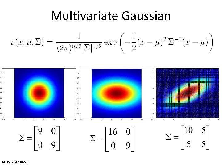 Multivariate Gaussian Kristen Grauman 