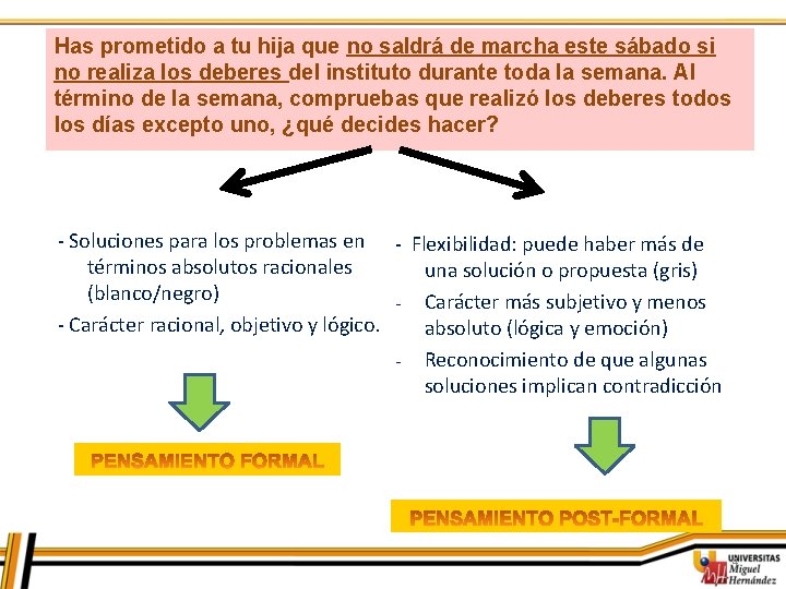 Has prometido a tu hija que no saldrá de marcha este sábado si no Has prometido a tu hija que no saldrá de marcha este sábado si no