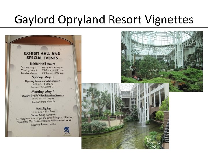 Gaylord Opryland Resort Vignettes 