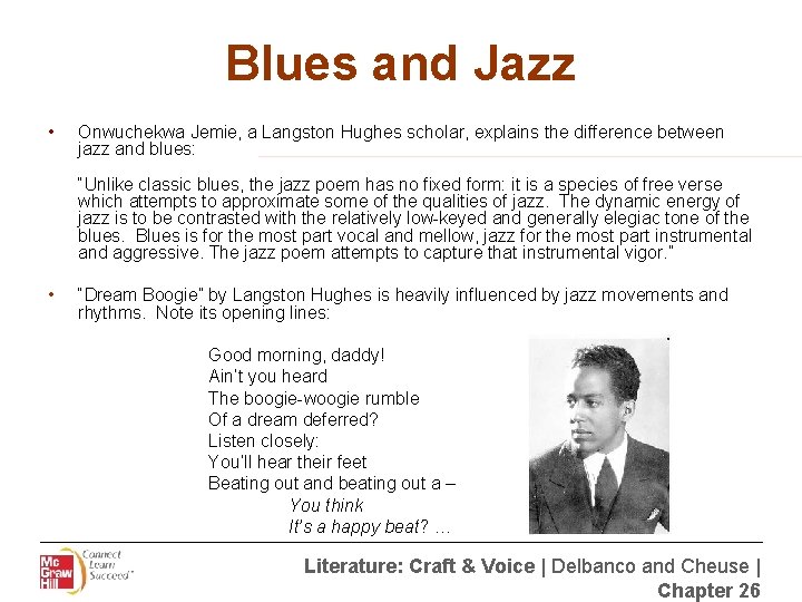 Blues and Jazz • Onwuchekwa Jemie, a Langston Hughes scholar, explains the difference between