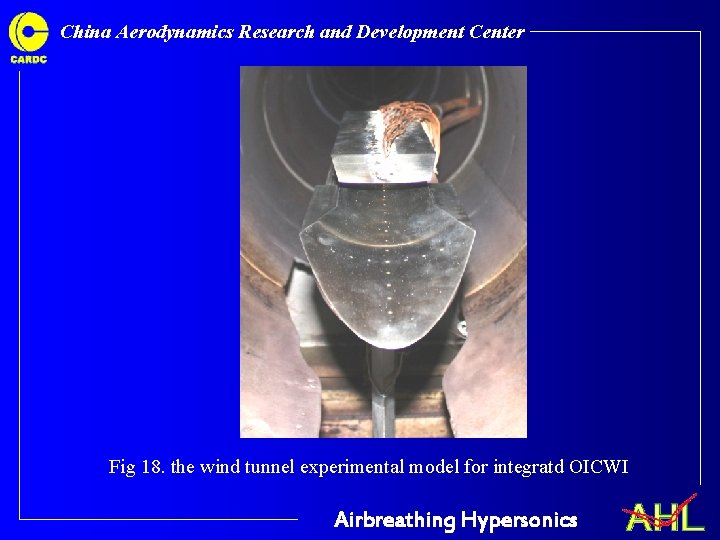 China Aerodynamics Research and Development Center Fig 18. the wind tunnel experimental model for China Aerodynamics Research and Development Center Fig 18. the wind tunnel experimental model for