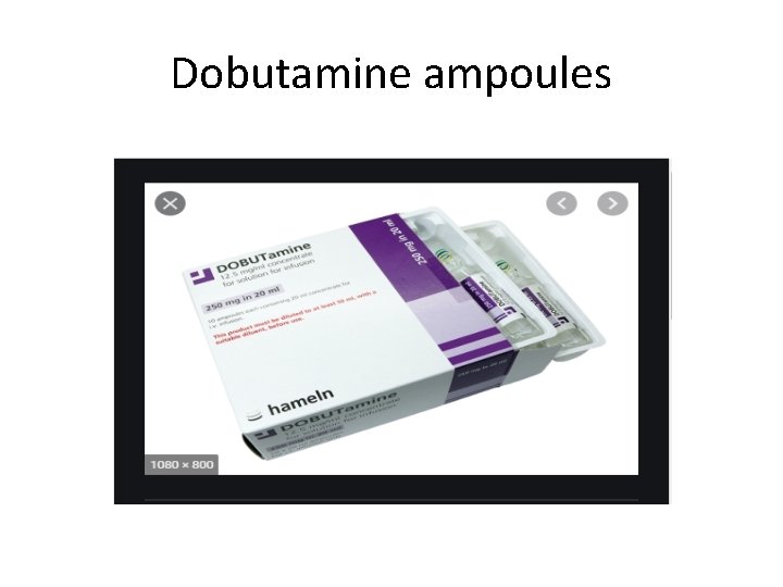 Dobutamine ampoules 