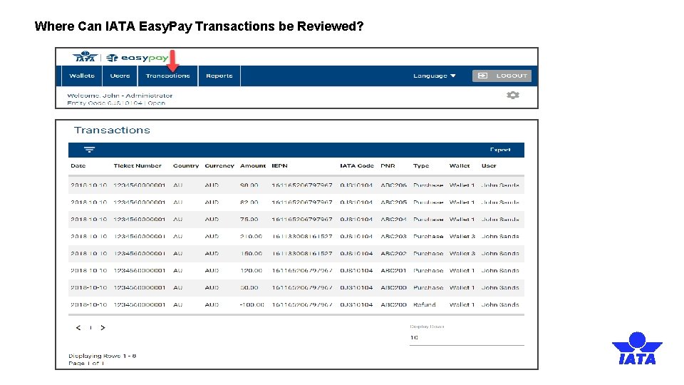 Where Can IATA Easy. Pay Transactions be Reviewed? 