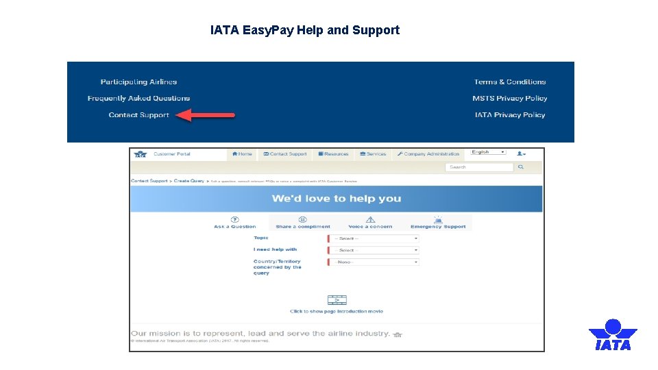 IATA Easy. Pay Help and Support 
