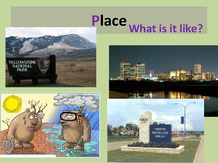 Place What is it like? 