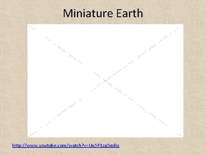 Miniature Earth http: //www. youtube. com/watch? v=Uu 5 P 1 za 5 m. Ro