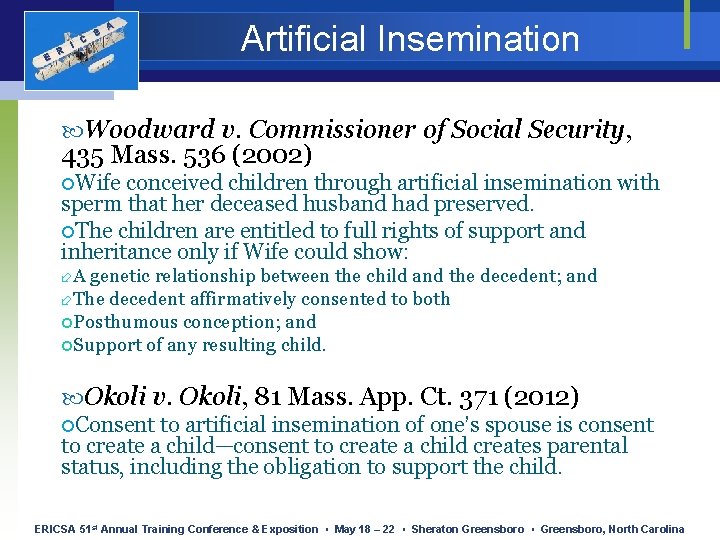 E R I C S A Artificial Insemination Woodward v. Commissioner of Social Security,