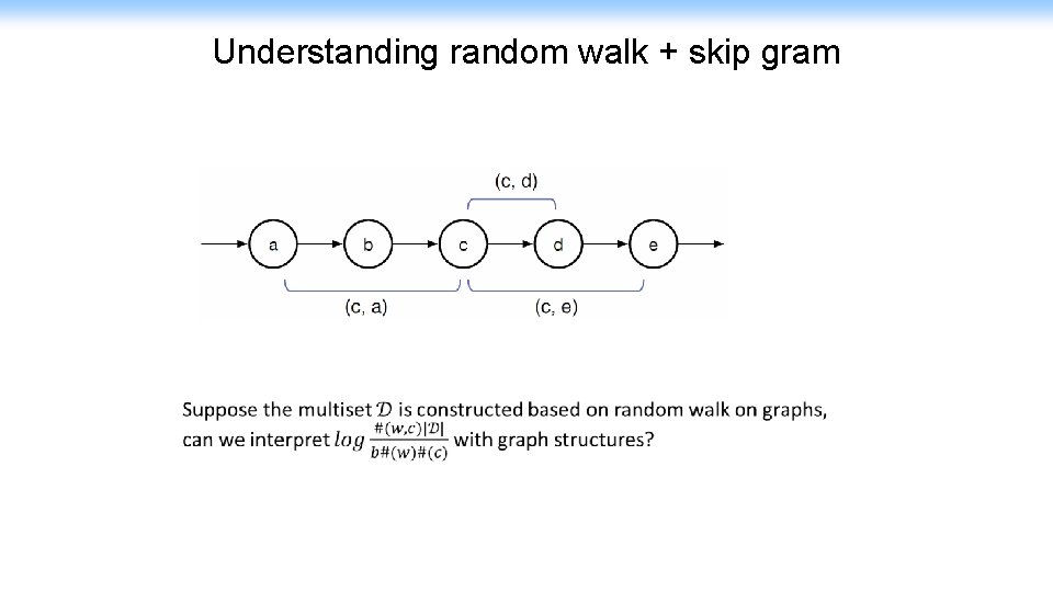 Understanding random walk + skip gram • 