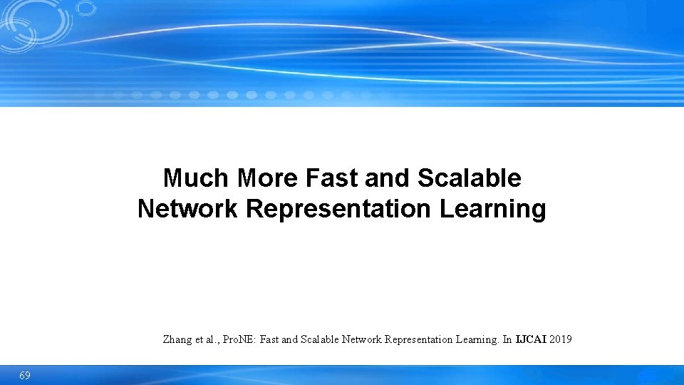 Much More Fast and Scalable Network Representation Learning Zhang et al. , Pro. NE: