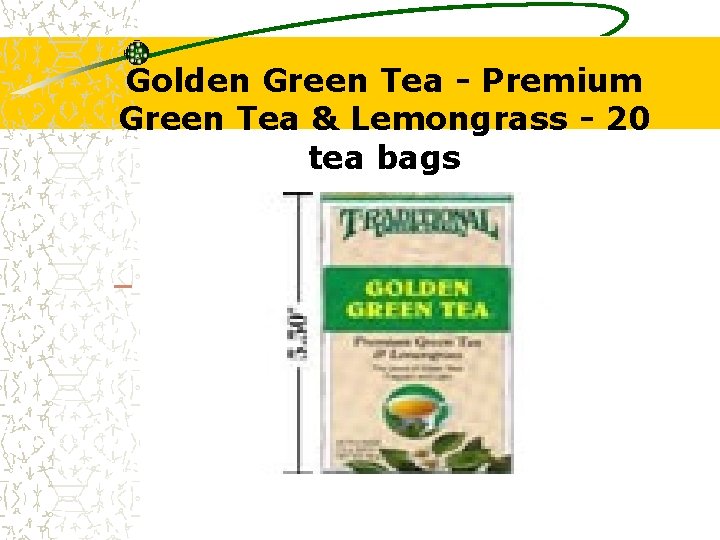 Golden Green Tea - Premium Green Tea & Lemongrass - 20 tea bags 