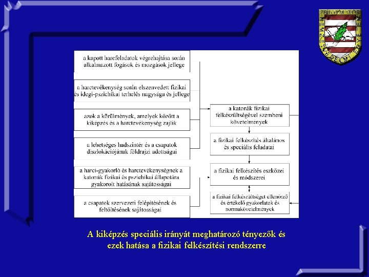 A kiképzés speciális irányát meghatározó tényezők és ezek hatása a fizikai felkészítési rendszerre 