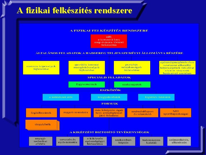 A fizikai felkészítés rendszere 