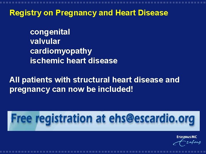 Registry on Pregnancy and Heart Disease congenital valvular cardiomyopathy ischemic heart disease All patients