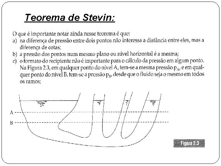 Teorema de Stevin: 