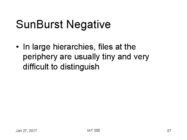 Sun. Burst Negative • In large hierarchies, files at the periphery are usually tiny