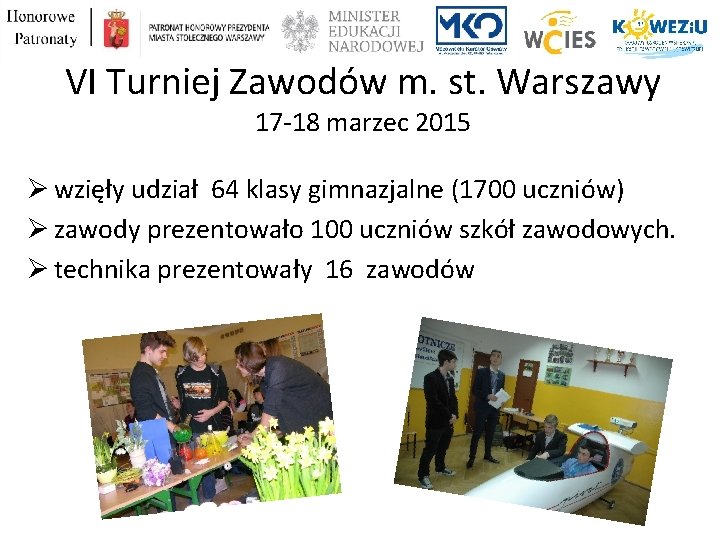 VI Turniej Zawodów m. st. Warszawy 17 -18 marzec 2015 Ø wzięły udział 64