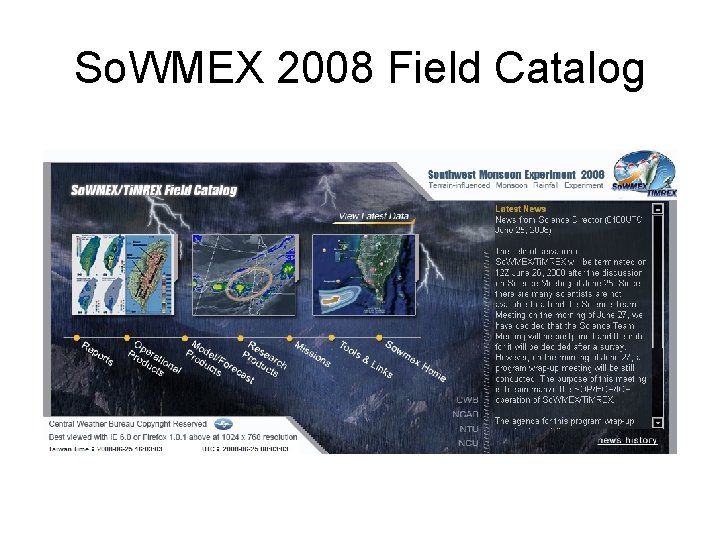 So. WMEX 2008 Field Catalog 
