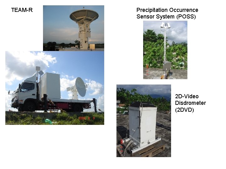 TEAM-R Precipitation Occurrence Sensor System (POSS) 2 D-Video Disdrometer (2 DVD) 