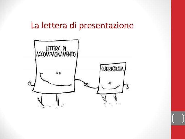 La lettera di presentazione 