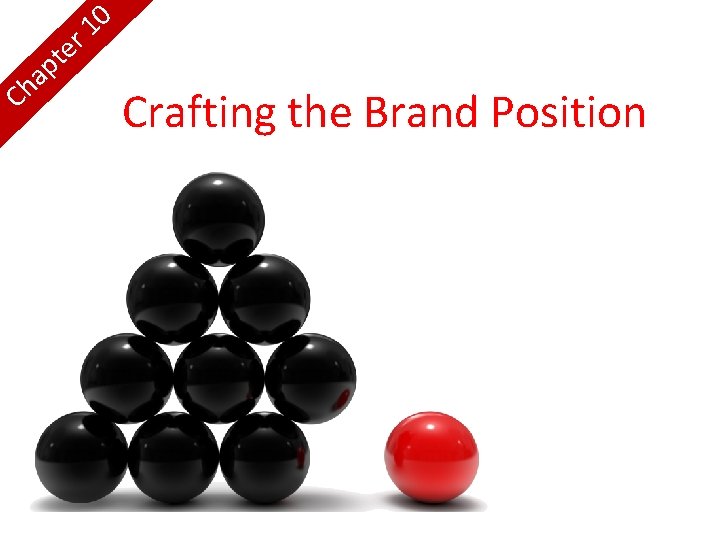 a h C e t p 0 1 r Crafting the Brand Position 