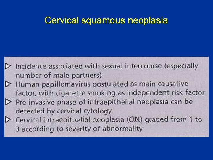 Cervical squamous neoplasia 