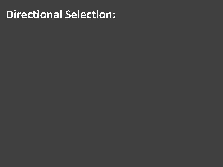 Directional Selection: 