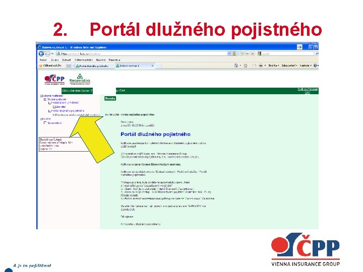 2. Portál dlužného pojistného 