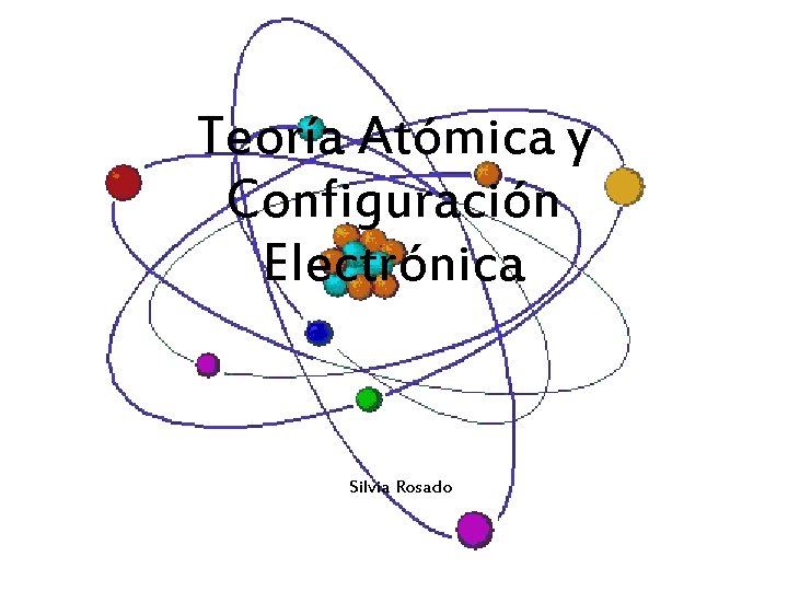 Teoría Atómica y Configuración Electrónica Silvia Rosado 