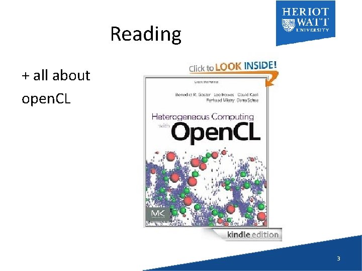 Reading + all about open. CL 3 