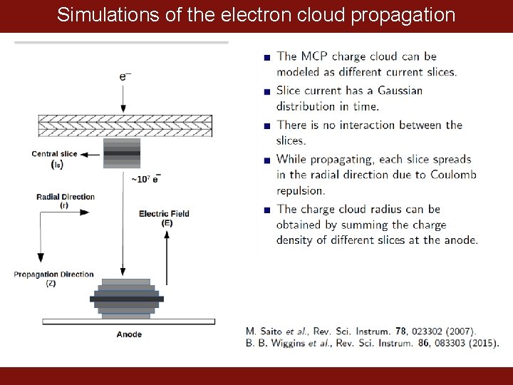 Simulations of the electron cloud propagation 