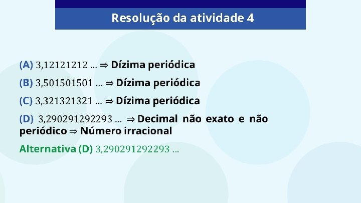 Resolução da atividade 4 