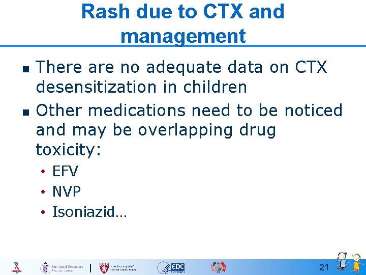 Rash due to CTX and management n n There are no adequate data on