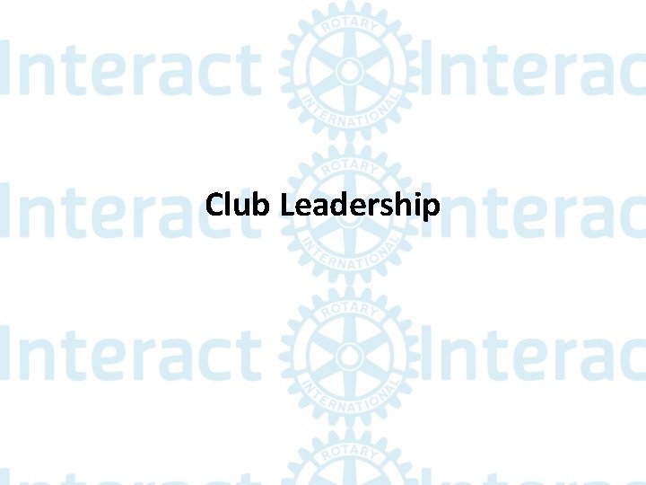 Club Leadership 