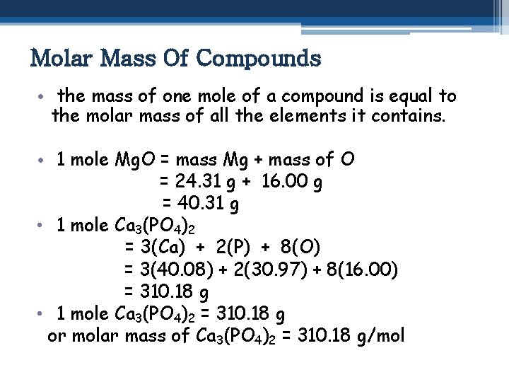 Ca3 Po4 2 Molar Mass