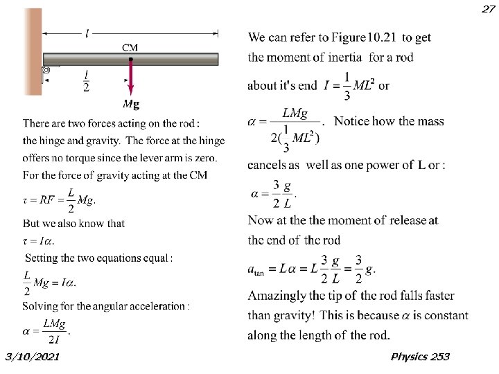 27 3/10/2021 Physics 253 