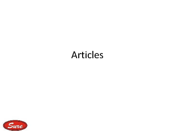 Articles 