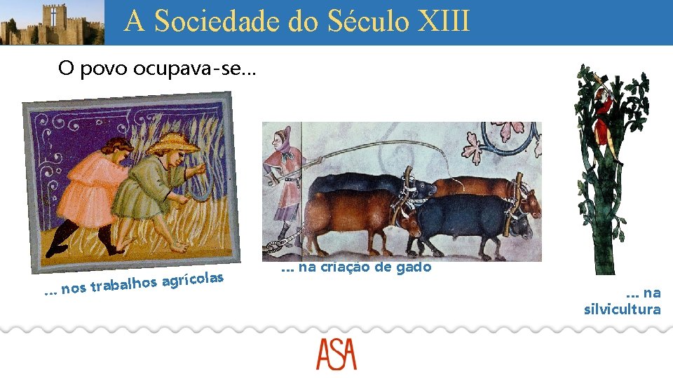 A Sociedade do Século XIII O povo ocupava-se… ícolas r g a s o