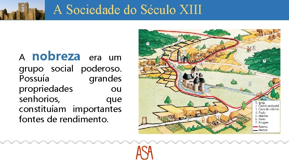 A Sociedade do Século XIII A nobreza era um grupo social poderoso. Possuía grandes