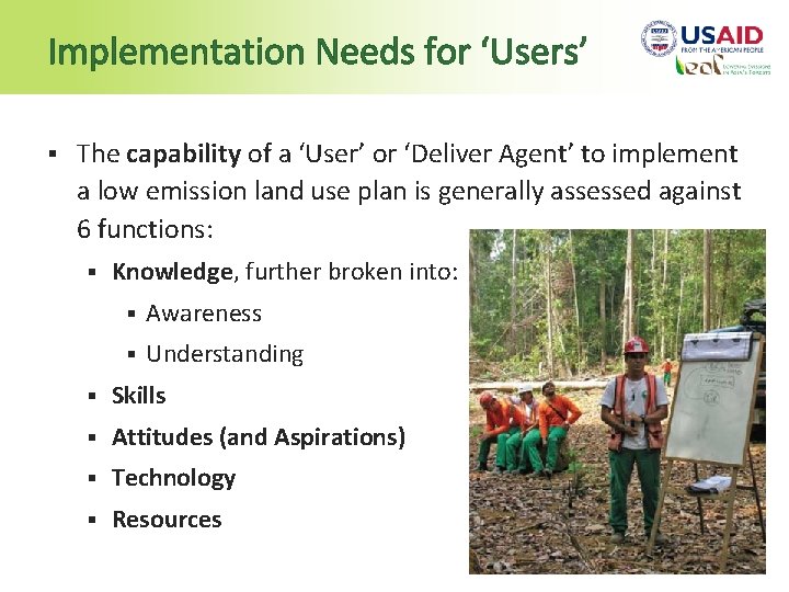 Implementation Needs for ‘Users’ § The capability of a ‘User’ or ‘Deliver Agent’ to