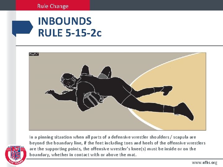 Rule Change INBOUNDS RULE 5 -15 -2 c In a pinning situation when all