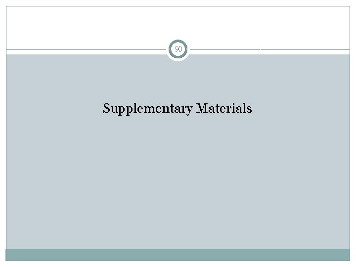 90 Supplementary Materials 