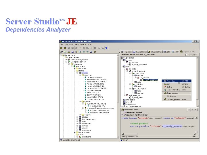 Server Studio™ JE Dependencies Analyzer 