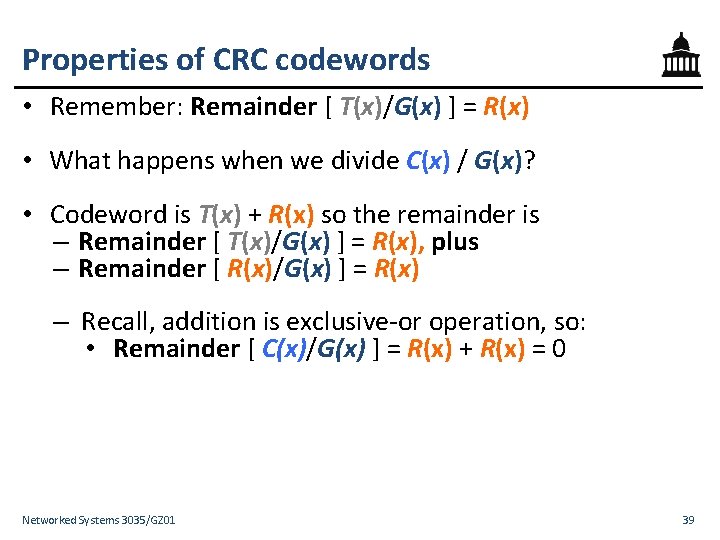 Lecture 3 Controlling Errors Cs 3035gz 01 Networked