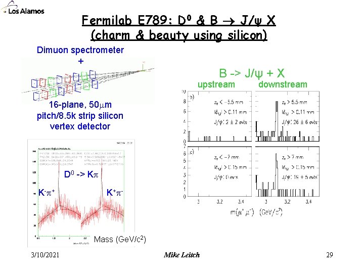 Fermilab E 789: D 0 & B J/ψ X (charm & beauty using silicon)