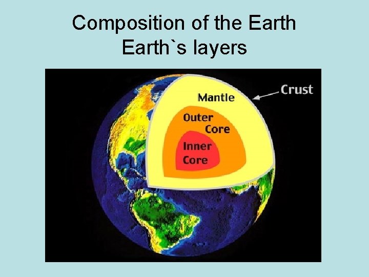Composition of the Earth`s layers Composition of the Earth`s layers