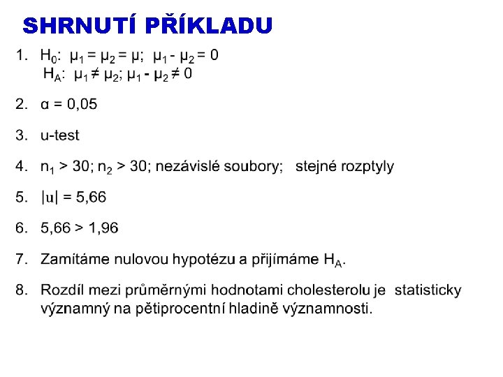 SHRNUTÍ PŘÍKLADU • 