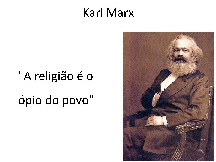 Karl Marx "A religião é o ópio do povo" 