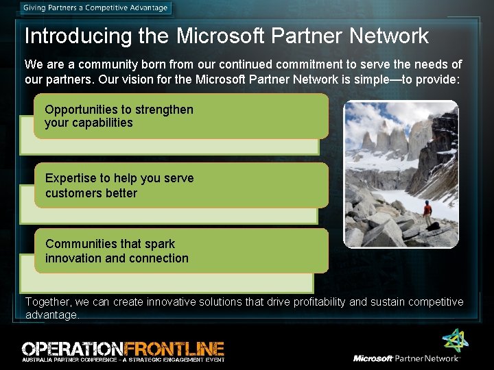 Introducing the Microsoft Partner Network We are a community born from our continued commitment